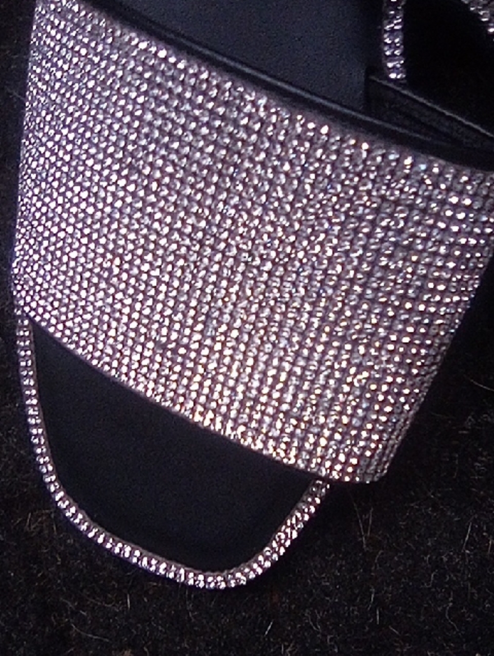 TOP Moda Silver Rhinestone Slide Sandals - Picture 3 of 3